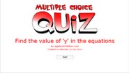 Multiplying fractions Time challenge quiz 