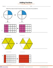 Adding fractions from parts