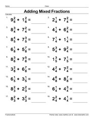 Addition of mixed fractions