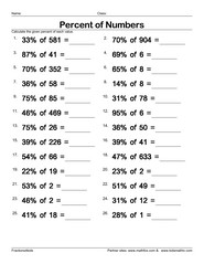 Finding percentages